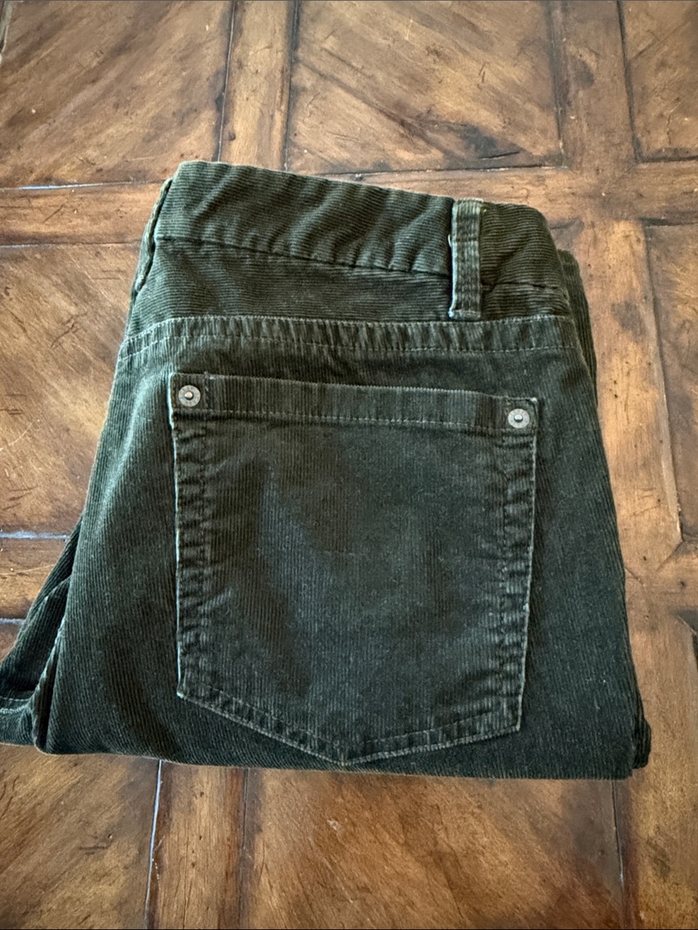 J. Crew Women's Olive Green Corduroy Straight Leg Jeans